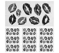 Homoyoyo 10 Hojas Tatuajes Temporales de Labios Kiss Pegatinas Impermeables para Mujeres y Bailarinas Calcomanías Decorativas para Cosplay Halloween y San Valentín