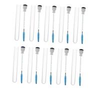 Homoyoyo 10 piezas Cepillos Pestañas con Tubo Transparente y Brillo Peine Ergonómico para Extensiones y Maquillaje Fácil Limpieza y Uso Portátil Color Azul Oscuro