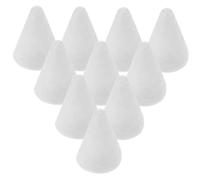 Homoyoyo 10 Piezas Conos De Espuma Blancos Para Manualidades DIY - Ideal Para Decoración De Árboles De Navidad y Proyectos De - Tamaño 10x7 Cm