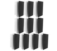 Homoyoyo 10 Piezas Cuaderno de Papel Kraft sin Líneas A5 Negro | Cubierta Dura Cosida, Páginas en Blanco para Bolígrafos Gel y Lápices, Uso en Trabajo y Matemáticas