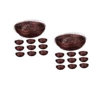 Homoyoyo 10 Piezas De Nidos Naturales De Hierba Tejidos a Mano para Pájaros - Hechos De Hilo De y - Accesorios Ideales para Periquitos y Otras Pequeñas Proporcionando