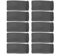 Homoyoyo 10 Piezas de Retenedores Elásticos para Cinturón de Lona, Sujetadores de Correa para Mochilas y Bolsos, Color Gris Oscuro, Accesorios Prácticos para Acampada y Uso al Aire Libre