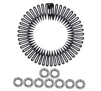 Homoyoyo 10 Piezas Diademas Peine para Mujer Peine de Resorte Elástico Diadema Peinado del Cabello para Cabello Rizado y Ondas Negras