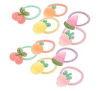 Homoyoyo 10 piezas Gomitas Pelo Niña Elásticas y Suaves con Diseño Frutas Coloridas Accesorios Niñas para Peinados Cómodos Daño Cabello
