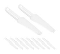 Homoyoyo 10 Piezas Raspador de Repuesto para Fregona Plana de Plástico Blanco Instalación Fácil y Limpieza Sencilla para Suelos de Mármol en Cocinas y Zonas de Alto Tráfico