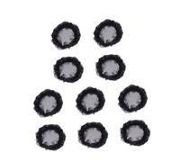 Homoyoyo 10 piezas Redes de Pelo para Ballet Mujer Malla Invisible con Borde de Encaje Accesorio Elegante para Moño de Danza Negro