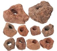 Homoyoyo 10 Piezas Rocas Volcánicas Negras para Pecera, Filtro Natural para Acuarios, Cueva de Piedra para Peces, Uso Prolongado en Agua Dulce y Salada, Decoración Acuática Color Aleatorio
