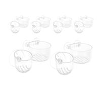 Homoyoyo 10 Piezas Soporte Acrílico para Plantas Acuáticas con Ventosa Transparente Comedero Redondo para Pecera Copa Alimentadora para Gusanos Rojos y Decoración Acuario