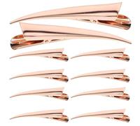 Homoyoyo 10 Pinzas Cabello de Metal Grandes Horquillas Fuertes para Peluquería Diseño sin Marcas y Sujeción Ligera para Mujeres y Estilistas