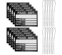 Homoyoyo 10 Placas de identificación de prisión para Fotos: Accesorios de Papel para fotomatón de Fiestas temáticas de convictos - Decoración con temática de cárcel del Oeste - Divertidas