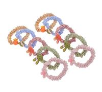 Homoyoyo 10 Unidades de Coleteros para Niñas Gomas Elásticas Pelo Suaves y Flexibles Accesorios Cabello Infantiles Motivos de Flores Zanahorias y Conejos Ideales para Uso Diario y