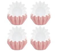 Homoyoyo 100 Cápsulas para Cupcakes de Papel Resistente al Calor, Moldes para Hornear Cupcakes Caseros, Capacillos para Muffins Desechables, 100 Piezas en Color Rosa, Ideales