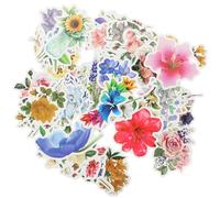 Homoyoyo 100 Pegatinas de Dibujos Animados de Flores para Decoración DIY, Material PVC Resistente y Fáciles de Usar para Maletas y Motocicletas