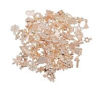 Homoyoyo 100 Piezas Colgante Navideño Dorado Colgantes De Bricolaje Encantos De Muñeco De Nieve Productos Día Festivo Encanto Colgante De Navidad Decoración Interior Boda Aleación Golden