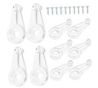 Homoyoyo 100 piezas Kit de Clips de Retención para Panel de Vidrio con Tornillos Abrazaderas Transparentes para Fijación Segura de Espejos Puertas de Armarios y Gabinetes Diseño Resistente