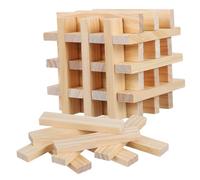 Homoyoyo 100 Piezas Listones de Madera para Manualidades Bloques de Construcción para Bebés Juguetes Montessori de Madera para Creatividad y Coordinación Familiar