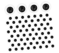Homoyoyo 100 Piezas Ojos Móviles Autoadhesivos para Manualidades Diy Ojos Redondos para Muñecos de y Tejidos de Crochet Accesorios para Juguetes Artesanales