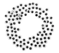 Homoyoyo 100 Piezas Ojos Móviles Redondos para Manualidades con Adhesivo Ojos Plásticos Autoadhesivos para Muñecos de Crochet y Juguetes de Peluche
