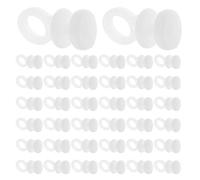 Homoyoyo 100 Piezas Rodillos para Rieles de Cortina, Fácil Instalación, Rodillo para Cortina de Plástico Blanco, para Visillos y Valencias, Ligeros y Resistentes