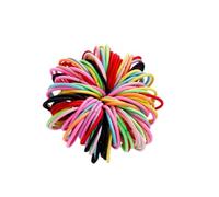 Homoyoyo 100piezas Banda Cabello para Colores Aros Pelo Coleteros de Nailon para Niñas y Mujeres Color Aleatorio