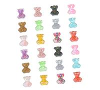 Homoyoyo 100piezas Encantos De Uñas De Oso De Resina Decoraciones Para Manicura Divertidas y Coloridas Para y Fiestas