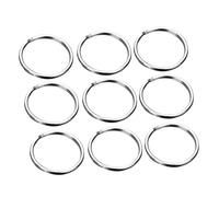 Homoyoyo 100piezas Llaveros Metálicos De Hierro Anillas Divididas Aros De Plata Llaveros Para Bricolaje