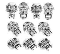 Homoyoyo 10piezas Accesorios Metálicos Para Trenzas y Barbas Cuentas Grandes Aleación Para Decoración De Rastas Ocasiones Diarias y Temáticas