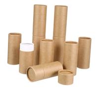 Homoyoyo 10piezas Cajas De Almacenamiento De Aceites Esenciales De Cartón Kraft Tubos Prácticos Para Diy y Para Cosméticos y Té