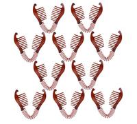 Homoyoyo 10piezas Horquillas Coreanas De Estilo Banana Pinzas Pelo De Plástico Para Looks Cotidianos y Fiestas