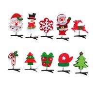 Homoyoyo 10piezas Horquillas Navideñas De Pinzas De Tela Pelo Accesorios Pelo Para Varios estilos Navideñas Pasadores Navideños