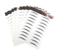 Homoyoyo 10piezas Pegatinas De Cejas Temporales Impermeables Tatuajes Naturales Para Mujeres Reutilizables Negro