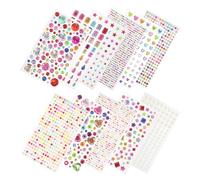 Homoyoyo 11 Hojas Pegatinas de Cristales Acrílicos Autoadhesivas de Gemas Brillantes para Manualidades Diy Decoración Festiva para San Valentín y Joyería de Uñas