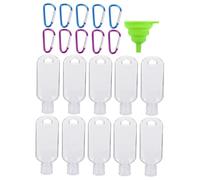 Homoyoyo 11 Piezas Botellas de Viaje Recargables con Gancho y Embudo Práctico para Líquidos Portátil y Reutilizable para Manos Mochila Gimnasio
