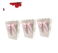 Homoyoyo 12 Cajas de Palomitas de Maíz Lazo Rosa, Cajas de Papel Resistentes a Compresión, Fácil Acceso, para Cumpleaños y Reuniones