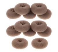 Homoyoyo 12 Moldes para Moños Medianos de 8 CM Color Beige y Rosa Accesorios para Peinados Recogidos de Mujeres y Niñas Kit para Hacer Moños Tipo Dona para Fiestas y Escuela