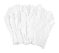 Homoyoyo 12 Pares Guantes de Algodón Lavables para Manos Protectores de Manos de Algodón para Revisar Relojes y Joyas