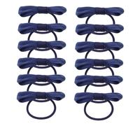 Homoyoyo 12 Piezas Accesorios para el cabello de niña cinta para el pelo con lazo lazos para el cabello para mujeres cabello fino lazo de pelo de de caballo poliéster Marina de guerra