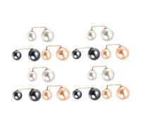 Homoyoyo 12 Piezas Afueras seguridad alfiler broche de perlas de imitación clips de suéter falso perlado broche de ropa femenina accesorios de decoración de ropa aleación
