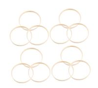 Homoyoyo 12 Piezas Aros De Madera Para - Anillos De Metal Para Bricolaje - Aros Redondos De Bambú Perfectos Para Creaciones De Macramé y Decoración Artesanal