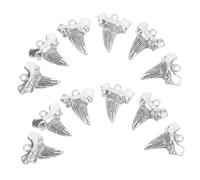 Homoyoyo 12 Piezas Colgante de diente de masticar collar amuletos para colgar encanto amuletos de creativos amuletos para hacer joyas Metal Silver