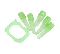 Homoyoyo 12 Piezas Colmillos Luminosos de Plástico Verde para Halloween Diseño Que Brilla Oscuridad, Fundas para Dientes y Dedos Ideales para Fiestas y Juegos de Bromas