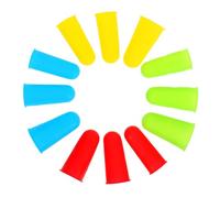 Homoyoyo 12 piezas Cubiertas de Silicona para Dedos Protección Térmica y Antideslizante para Cocinar y Manualidades Colores Verde Rojo y Azul Incluye Grande Mediano y Pequeño