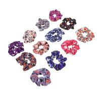 Homoyoyo 12 Piezas Lazo Cabello de Halloween Buena Elasticidad y Larga Duración, Hecho de Satén y Banda de Goma, Adecuado para Moños y Coletas Varios estilos