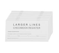 Homoyoyo 12 piezas Libros de Registro de Cheques Personales y Negocios Papel Resistente sin Desgarros Diseño Claro para Seguimiento Financiero Detallado Cuadernos Blanco para Ahorro y