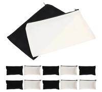 Homoyoyo 12 Piezas Lona con para Sublimación Organizador de Viaje y Maquillaje Bolsa Térmica para Cosméticos Portátil y Práctica para Camping y Hotel Colores Natural y Negro
