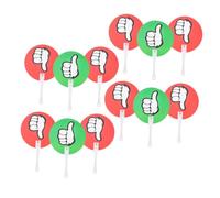 Homoyoyo 12 piezas Paletas de Votación Reutilizables para Aula No Rojo y Verde para Interacción y Participación Estudiantil