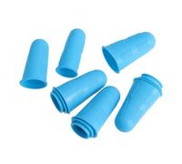 Homoyoyo 12 piezas Unidades Protectores de Dedos de Silicona Antideslizantes y Resistentes al Calor Funda Flexible para Uñas Arte de Uñas y Trabajo Manual Talla Mediana Color Azul