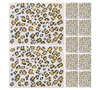 Homoyoyo 12 Tatuajes Temporales de Leopardo Hidrográficos Brillantina, Flexibles E Hipoalergénicos, Resistentes al Agua Sudor, para Cuerpo y Rostro, Ideales para Fiestas, Playa y Uso