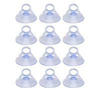 Homoyoyo 12 ventosas de PVC de 45 mm con bucles, versátiles ventosas fijas de vidrio y ventana para acuarios, mesas de ratán y persianas térmicas, succión al vacío fiable para uso doméstico y jardín