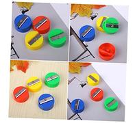 Homoyoyo 120 piezas Sacapuntas Manual para Diseño Redondo Portátil Unidades con Colores Aleatorios para Material Escolar Color Aleatorio Color Aleatorio